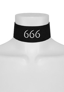 [18211] 피소녀 666 로고자수 쵸커